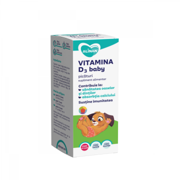 Alinan Vitamina D3 picaturi, 10ml, Fiterman