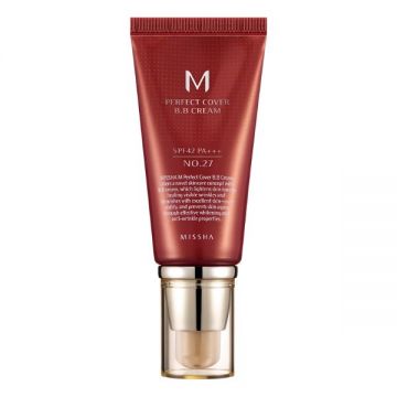 BB Cream M Perfect Cover SPF42/PA+++ Nuanta 27/Bej miere, 50ml, Missha