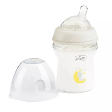 Biberon hranire din sticla Natural Feelling 0 luni+, 150ml, Chicco