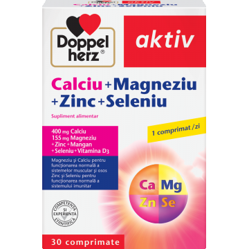 Calciu Magneziu Zinc Seleniu, 30 comprimate, Doppelherz