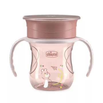 Canuta 360 Perfect Cup pentru copii 12 luni+ Roz, 200ml, Chicco