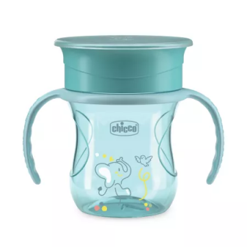 Canuta 360 Perfect Cup pentru copii 12 luni+ Turcoaz, 200ml, Chicco
