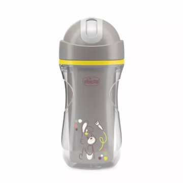 Canuta sport termorezistenta gri cu pai 14 luni+, 266ml, Chicco