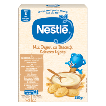 Cereale mic dejun cu biscuiti si lapte Infant Cereals pentru +6 luni, 250g, Nestle