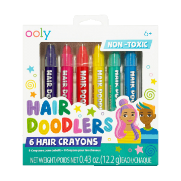 Creioane colorate pentru par Hair Doodlers, +6 ani, 6 bucati, Ooly
