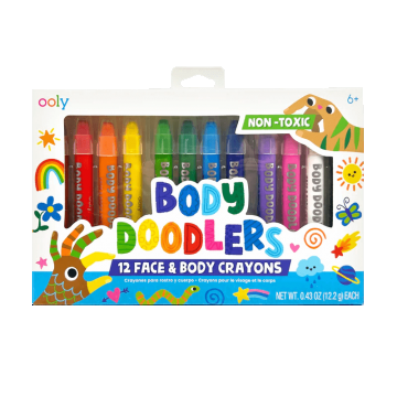 Creioane pictura pentru fata si piele Body Doodlers, +6 ani, 12 bucati, Ooly