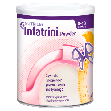 Formulă nutritivă pentru sugari Infatrini Pudră, de la naștere, 400 g, Nutricia