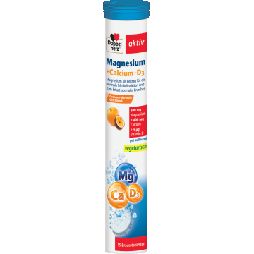 Magneziu + Calciu + D3, 15 comprimate efervescente, Doppelherz