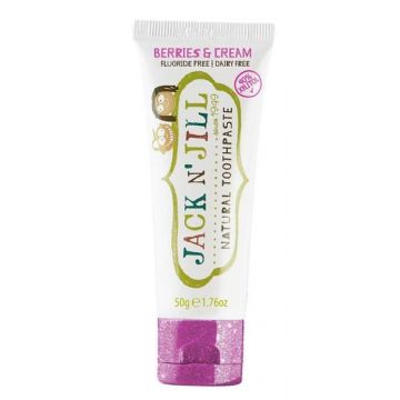 Pasta de dinti naturala pentru copii de la +6 luni cu aroma Berries & Cream, Jack N' Jill Kids