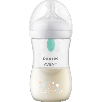 Philips Avent Natural Response Biberon cu valvă AirFree 260 ml, 1m+ Urs