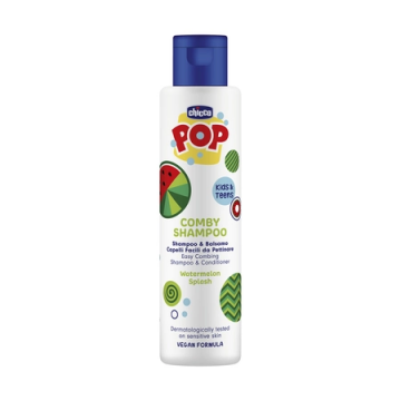 Sampon si balsam de par cu aroma de pepene rosu POP, 250ml, Chicco