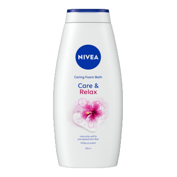 Spuma de baie Care & Relax, 750ml, Nivea