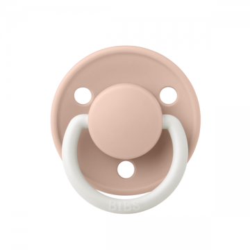 Suzeta fosforescenta din latex cu tetina rotunda 6 luni+ Blush De Lux Glow, 1 bucata, Bibs
