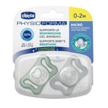 Suzete PhysioForma Micro 0-2 luni, 2 bucati, Chicco