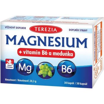 Terezia Magneziu + vitamina B6 și balsam de lămâie 30 capsule