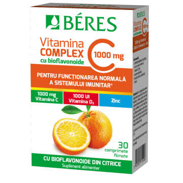 Vitamina C Complex cu bioflavonoide, 30 comprimate, Beres