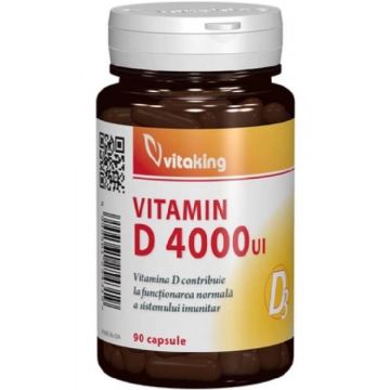 Vitamina D3 Forte 4000UI, 90 capsule, Vitaking
