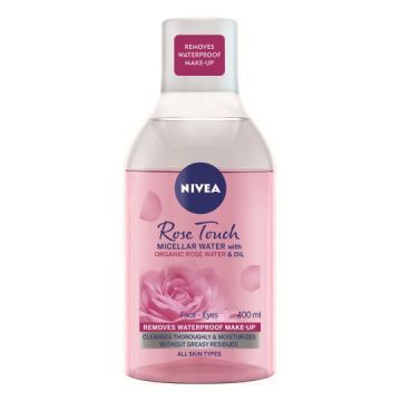 Apa micelara bifazica cu apa de trandafiri, 400ml, Nivea