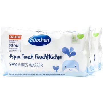 Bübchen Șervețele umede pentru copii, 99% apă 3×48 buc, șervețele umede