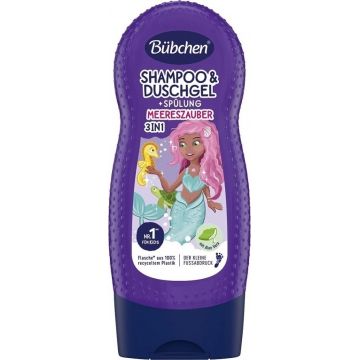Bübchen Kids Șampon & Gel de duș & Balsam 3in1 Little Mermaid 1×50 ml, șampon, gel de duș și balsam
