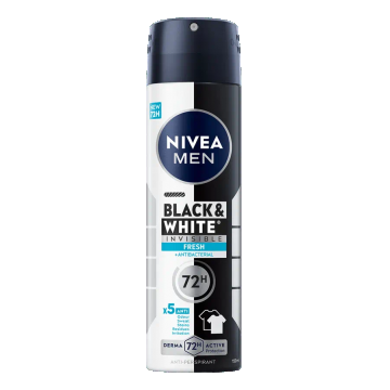 Deodorant spray pentru barbati Black & White Fresh, 150ml, Nivea