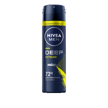 Deodorant spray pentru barbati Deep Extreme Black Carbon, 150ml, Nivea