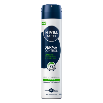Deodorant spray pentru barbati Derma Control Sensitive, 200ml, Nivea