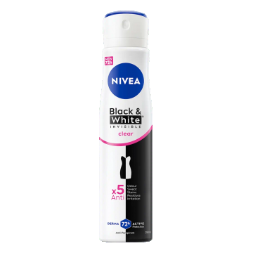 Deodorant spray pentru femei Black & White Clear, 250ml, Nivea
