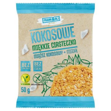Frank&Oli Coconut, fursec moale, pulpă de nucă de cocos + migdale, 50 g