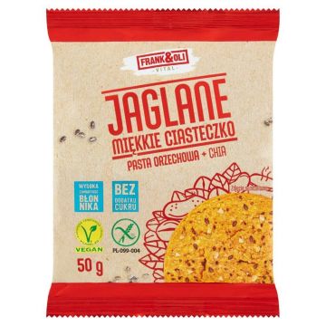 Frank&Oli Jaglane, fursec moale, pastă de nuci + chia, 50 g