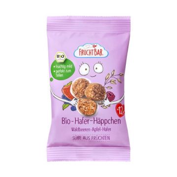 Gustare Bio din ovaz, fructe de padure si mere, +12 luni, 40 g, Frucht Bar