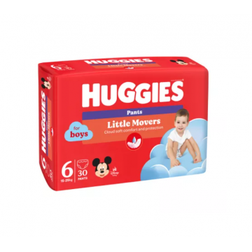 Huggies Pants Little Movers Boy nr. 6 (15 - 25 kg) 30 bucati