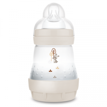 MAM Perfect Start Anti-Colic, biberon anti-colic, cu tetină din silicon, Planet Love, unisex, de la naștere, 160 ml