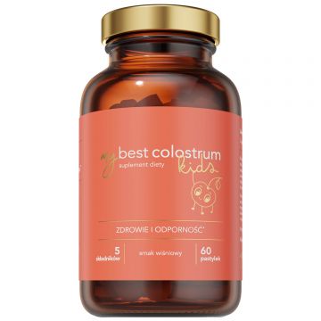 MyBestColostrum Kids, de la 3 ani, aromă de cireșe, 60 pastile