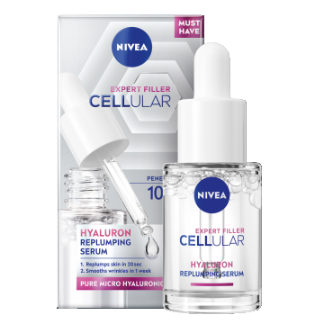 Ser facial antirid cu Acid Hyaluronic Cellular Expert Filler, 15ml, Nivea