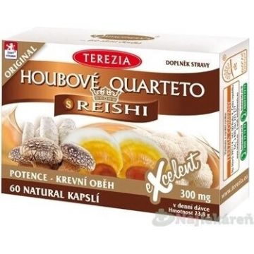 TEREZIA Ciupercă QUARTETO cu REISHI 60 1×60 cps, supliment alimentar