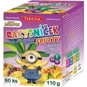 TEREZIA RAKYTNÍČEK FRUTTY jeleu de fructe cu cătină de mare și banane, MIMONI 1×60 buc, supliment nutritiv