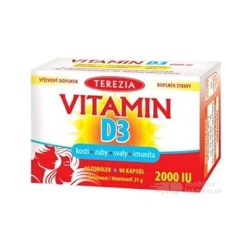 TEREZIA Vitamina D3 2000 UI 1×90 tbl, supliment alimentar