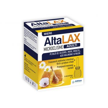 Altalax microclisme cu miere adulti, 6 bucati, Althea Life Science