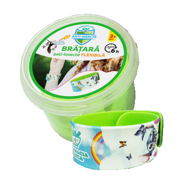 Anti-insecte - Bratara flexibila + Ulei Esențial