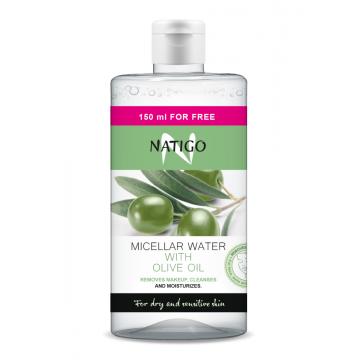 Apa micelara cu ulei de masline, 650ml, Natigo