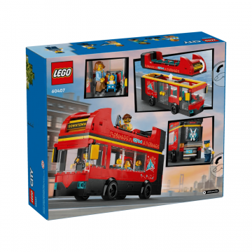 Autobuz turistic rosu cu etaj City, 7+ ani, 60407, Lego