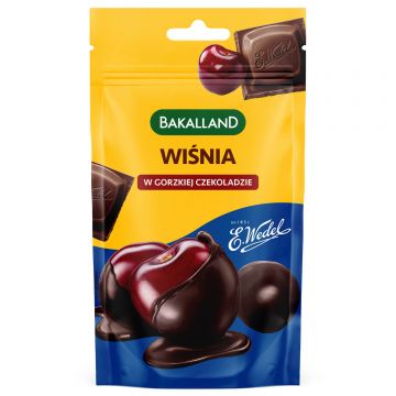 Bakalland Cireșe în ciocolată neagră, 74 g