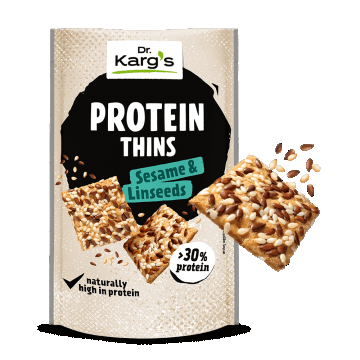 Biscuiti proteici cu susan si seminte de in, 85 g, Dr Karg`s