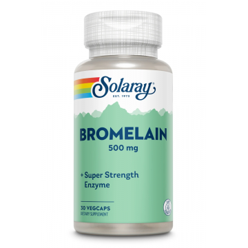 Bromelain 500 mg Solaray, 30 capsule vegetale, Secom