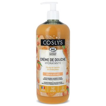 Crema de dus bio hidratanta cu Piersici si Morcovi, 1000ml, Coslys