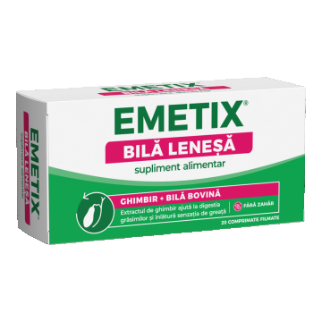 Emetix bila lenesa, 20 comprimate, Fiterman