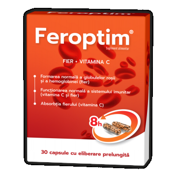 Feroptim Retard, 30 capsule cu eliberare prelungita, Zdrovit