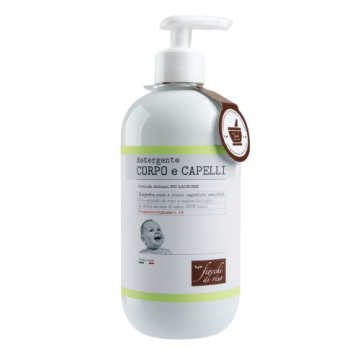 Gel de curatare pentru corp si par cu extract de orez si nalba bio 0 luni+, 400ml, Fiocchi di Riso