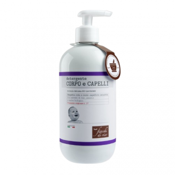 Gel de curatare pentru corp si par cu extract de vanilie 0 luni+, 400ml, Fiocchi di Riso